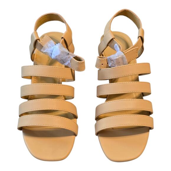 Modcloth Princess Highway Strappy Block Heel Womens 36 US Size 5 Soft Yellow - Picture 2 of 14